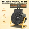 Sial pramoninis ventiliatorinis šildytuvas 9000 W - elektrinis šildytuvas - statybinis šildytuvas - ventiliatorius garažams, dirbtuvėms, statybvietėms - D9 - juodas