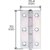 Siauras vyris 70 x 35 mm / 20 vnt. paviršius: galvanizuotas geltonai
