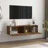 TV staliukas Sieninė televizoriaus spintelė, ąžuolo, 120x30x30 cm, mediena
