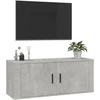 TV staliukas Sieninė televizoriaus spintelė, betono pilka, 100x34,5x40cm
