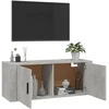TV staliukas Sieninė televizoriaus spintelė, betono pilka, 100x34,5x40cm
