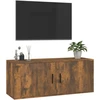 TV staliukas Sieninė televizoriaus spintelė, dūminio ąžuolo, 100x34,5x40cm