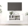 TV staliukas Sieninė TV spintelė, balta, 102x35x35cm, apdirbta mediena