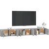 TV staliukas Sieninės TV spintelės, 3vnt., betono pilkos, 100x34,5x40cm