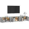 TV staliukas Sieninės TV spintelės, 3vnt., betono pilkos, 80x34,5x40cm