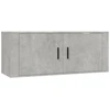 TV staliukas Sieninės TV spintelės, 3vnt., betono pilkos, 100x34,5x40cm