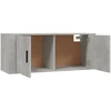 TV staliukas Sieninės TV spintelės, 3vnt., betono pilkos, 100x34,5x40cm
