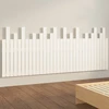 Lova Sieninis galvūgalis, baltas, 204x3x80cm, pušies masyvas