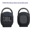Kompiuterio kolonėlės Silikoninis dėklas Jbl Clip 5 / Clip 4 garsiakalbiui (juodas)