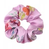Šilkinė satininė scrunchie Almania - rožinė pieva