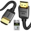 Silkland 10k 8k Hdmi 2.1 kabelis 5 m, sertifikuotas Hdmi® kabelis 48 Gbps, Ps5 Hdmi kabelis 4k @ 120hz 2k @ 240hz, Earc, Dts:x, Dolby Atmos, Hdr10, Hdcp2.3, skirtas Ps5/hdtv/blu-ray/projektoriui/garso juostai/nešiojamam kompiuteriui/switch