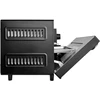 Silva Schneider Mb 1000, mini orkaitė 10 l, juoda, 650 vatų, temperatūros reguliavimas 100-230 °c, laikmatis su pabaigos signalu, kvarciniai kaitinimo elementai, dvigubo stiklo durelės, įskaitant kepimo skardą, groteles ir rankeną