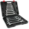 Silvertools kombinuoti veržliarakčiai su terkšle, lankstomi, lagaminas 8-32 mm, 13 vnt.