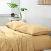 Simple Cushion 2 dalių itin minkštų pagalvių užvalkalų komplektas, aukso spalvos, standartinis