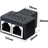 Sinloon telefono lizdo skirstytuvas Rj11 moteriška į 2 moteriškas 6p6c telefono linijos jungtis telefono ilgintuvo adapteris laidiniam fakso aparatui (1 į 2)