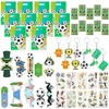 Sinmoe 50 futbolo vakarėlio dovanų rinkinys, įskaitant 10 futbolo vakarėlio maišelių, 10 futbolo raktų pakabukų, 10 futbolo labirinto žaislų, 10 magnetinių skirtukų, 10 tatuiruočių lipdukų berniukams ir mergaitėms