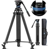 Sirui trikojis vaizdo kameros trikojis su skysčio galvute Am-25s, 190 cm profesionalus aliuminio trikojis vaizdo kameroms Dslr, maksimali apkrova 10 kg