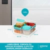 Sistema Bento Box To Go pietų dėžutė su skyreliais, 1.25 L pietų dėžutė su jogurto/vaisių indeliu, vaikams ir suaugusiems, be Bpa, mėtų žalsva [21685-8t], mėtų žalia
