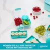 Sistema Bento Box To Go pietų dėžutė su skyreliais, 1.25 L pietų dėžutė su jogurto/vaisių indeliu, vaikams ir suaugusiems, be Bpa, mėtų žalsva [21685-8t], mėtų žalia