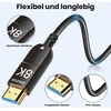 Siwket 8k Hdmi šviesolaidinis kabelis 20m, optinis Hdmi 2.1 kabelis 48gbps itin didelis greitis 8k @ 60hz 4k @ 120hz dinaminis Hdr Earc Dolby Hdcp 2.2 ir 2.3, skirtas Hdtv/projektoriui/namų Kinui/tv priedėliui/žaidimų konsolei