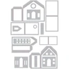 Sizzix 664741 Thinlits Trafaretai Paper Village by Tim Holtz (16 vnt.)