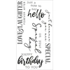 Sizzix 665408 skaidrūs antspaudai Sunnyside Sentiments #6, autorius Pete Hughes, įvairiaspalviai, vienas dydis