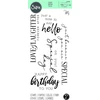 Sizzix 665408 skaidrūs antspaudai Sunnyside Sentiments #6, autorius Pete Hughes, įvairiaspalviai, vienas dydis