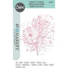 Sizzix Framelits Trafaretai ir Antspaudai, Flower Mix Cluster iš 49 and Market, Skaidrus/sidabrinis