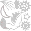 Sizzix Thinlits pjovimo formelės 12pk Night Light, Jennifer Ogborn, 666021 skyrius 4 2022, plokštelė, plastikas, pilka, vienas dydis