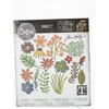 Sizzix Thinlits trafaretų rinkinys 15pk-funky Floral by Tim Holtz, metalas, įvairiaspalvis, 19.1 x 14.4 x 0.4 cm