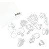 Sizzix Thinlits trafaretų rinkinys 15pk-funky Floral by Tim Holtz, metalas, įvairiaspalvis, 19.1 x 14.4 x 0.4 cm