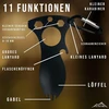 Sk wild ones® lauko šaukštas-šakutė - nerūdijantis plienas su 11 funkcijų - bushcraft šakutės šaukšto stovyklavimo rinkinys - kelioninių įrankių rinkinys - daugiafunkcis stovyklavimas - lauko vanlife priedų rinkinys stovyklavimui