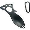 Sk wild ones® lauko šaukštas-šakutė - nerūdijantis plienas su 11 funkcijų - bushcraft šakutės šaukšto stovyklavimo rinkinys - kelioninių įrankių rinkinys - daugiafunkcis stovyklavimas - lauko vanlife priedų rinkinys stovyklavimui