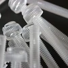 Skaidrių varžtų su galvute rinkinys, 60 vnt., skaidrus akrilo plastikas M6 x 60 mm