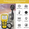 Skaitmeninis vėjo matuoklis Hp-846a, cfm anemometras hvac vėjo matuoklis matuoja vėjo greitį/temperatūrą/vėjo srautą, su usb jungtimi