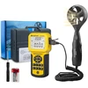 Skaitmeninis vėjo matuoklis Hp-846a, cfm anemometras hvac vėjo matuoklis matuoja vėjo greitį/temperatūrą/vėjo srautą, su usb jungtimi