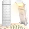 Skaitymo lempa-spaustukas knygai, įkraunama Usb skaitymo lemputė lovoje, 3 spalvų temperatūros ir 5 ryškumo lygiai, naktinė lemputė knygų skaitytojams, vaikams, balta