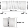 Skersmuo 125 mm 0,5 m ilgio balta lanksti žarna lanksti žarna pvc – žarnos ištraukimo gaubtas