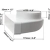 Skersmuo 125 mm - 220 x 55 mm nukreipimo detalė 90°, apvalus kvadratinis plokščias ortakis, ištraukimo ortakis, ventiliacijos vamzdis, vamzdžio/ortakio jungtis