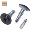 Skir'co (150 vnt.) dažyti 4,2 x 16 mm savaime gręžiantys varžtai, Phillips modifikuota santvaros galvutė, sriegiklis, plokščia galvutė (150, antracito pilka ral 7016)