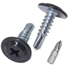 Skir'co (150 vnt.) dažyti 4,2 x 16 mm savaime gręžiantys varžtai, Phillips modifikuota santvaros galvutė, sriegiklis, plokščia galvutė (150, antracito pilka ral 7016)