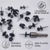 Skir'co 250 vnt. skardos stogo varžtų pakuotė 4,8 x 28 mm dažyti, savaime gręžiantys varžtai su epdm poveržlėmis, skardos šešiabriaunis varžtas (antracito pilka ral 7016)