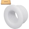 Skir'co 5 vnt. baltos 40 x 25 mm guminės movos drenažo vamzdžiui, guminė jungtis, vamzdžio adapteris, guminis reduktorius
