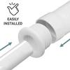 Skir'co 5 vnt. baltos 40 x 25 mm guminės movos drenažo vamzdžiui, guminė jungtis, vamzdžio adapteris, guminis reduktorius