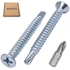 Skir'co 70 vnt. din 7504 p cinkuoto plieno 3.9 x 38 mm savisriegių varžtų metalui, sriegiklis, įleidžiama galvutė