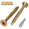 Skir'co universalūs plieniniai galvanizuoti 4,5 x 45 mm geltoni medvaržčiai su įleidžiama galvute Torx, Type 17, skirti medžio drožlių plokštėms, 250 vnt.