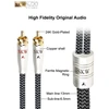 Skw aukštos klasės rca audio kabelis, variniai ir sidabriniai vytos vielos, 2 x rca į 2 x rca kabelis, suderinamas su cd, stiprintuvu, dekoderiu - 1.5 m