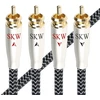 Skw aukštos klasės rca audio kabelis, variniai ir sidabriniai vytos vielos, 2 x rca į 2 x rca kabelis, suderinamas su cd, stiprintuvu, dekoderiu - 1.5 m