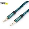 Skw aux kabelis 3.5 mm audio kabelis (hi-fi garsas), 3.5 mm jack kištukas į 3.5 mm jack kištuką, audio jack kabelis, ausinių kabelis (2 m, žalias)