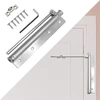 Skyjoy® durų pritraukėjas, nerūdijančio plieno durų pritraukėjas, reguliuojamas spyruoklinis durų pritraukėjas lauko, vidaus durims, sodo vartams, tinklelio durims, priekinėms durims, sidabrinis